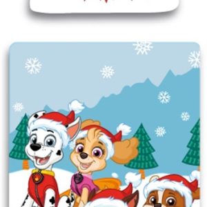 Jule sengetøj 140x200 cm - Paw Patrol sengetøj - Holiday helpers - 2 i 1 design - Sengesæt i 100% bomuld